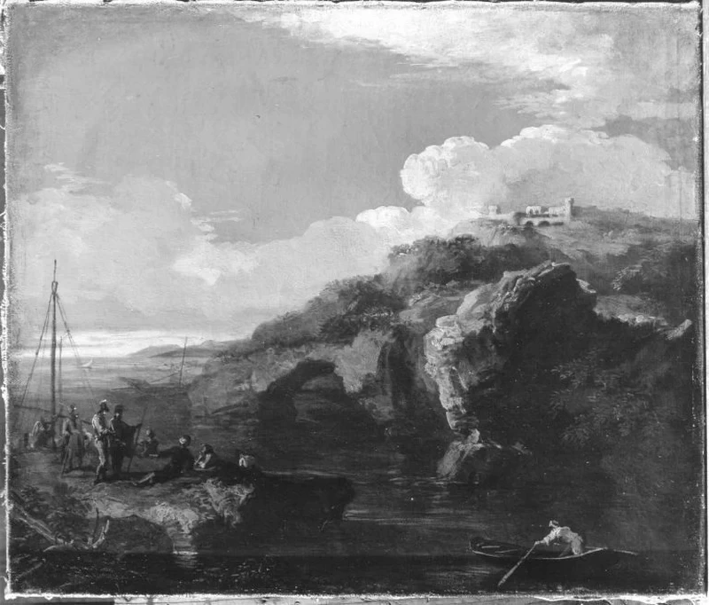 Paesaggio costiero con un castello - Bavarian State Painting Collections